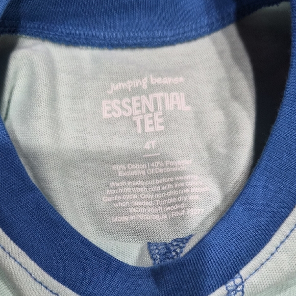 2 T- Shirts Jumping Beans Blue and Black Raglan Tees - Picture 2 of 6